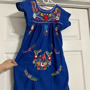 Royal Blue Embroidered Dress - Epcot Mexico Pavilion
